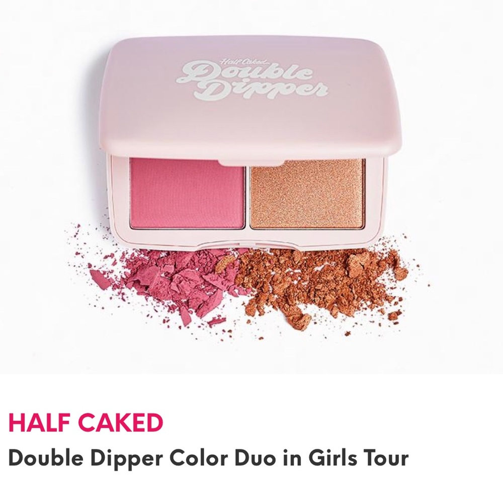 HALF CAKED double dipper duo in girls trip bronzer and blush- brand new